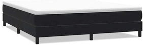 vidaXL fekete bársony rugós ágy matrac nélkül 180x220 cm