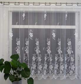 Mg Függöny jacquard 35212 Fehér 200x250cm készre varrt Szalaggal M