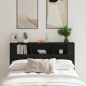 Fekete Tölgy Fejtámla Szekrény - 160x19x104.5 cm Mérnöki Fából Készült