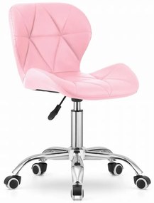 Dolgozószobai szett íróasztal TAYLOR SONOMA 100x50 cm + irodai szék AVOLA ökobőr rózsaszín