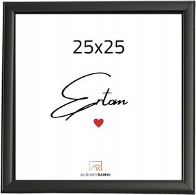 Képkeret 25x25 aura fekete négyzet univerzális