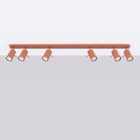 Sollux SL.1511 - Spotlámpa RING 6xGU10/10W/230V piros