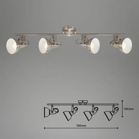 Briloner 2049-042 - Spotlámpa 4xE14/40W/230V, ezüst