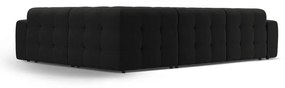Fekete sarokkanapé (jobb oldali-L alakú) Kendal – Micadoni