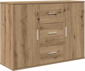 vidaXL kézműves tölgy színű szerelt fa tálalószekrény 90x29,5x65 cm