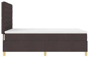 vidaXL Boxspring ágy matrac sötétbarna 140x190 cm szövet