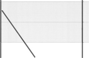 vidaXL Kerítésoszlop Szürke 10 x 1,2 m (12 x 12 mm háló) Acél és PVC