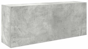 Betonszürke szerelt fa fali fürdőszobaszekrény 100 x 25 x 40 cm