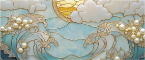Kép - 3D gyöngyök az óceánban (120x50 cm)