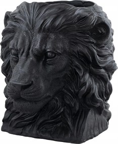 Fedél Virágcserép Oroszlán Fekete Nagy Matt virágtartó dekoráció erkély teraszra