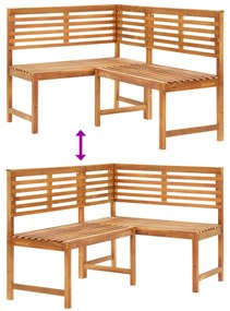 tömör akácfa kerti sarokpad 140 cm