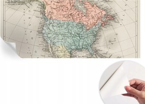 Öntapadós tapéta Fali furnér 3D hatás Történelmi térkép 250x104 cm