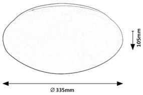 Rabalux 71133 - LUCAS LED mennyezeti lámpa szenzorral, 18W, 4000K, IP44