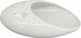 Bab M karácsonyi tál (30x20x9cm), arany ének