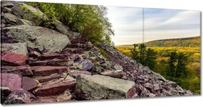 Vászonkép 180x90 Lépcső kövek hegyek