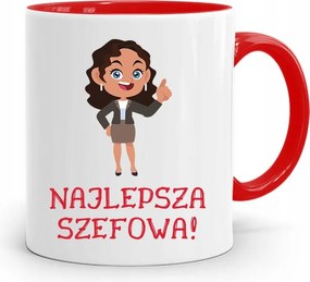 Piros Bögre A Főnöknek A Legjobb Főnöknő fényképes nyomtatással