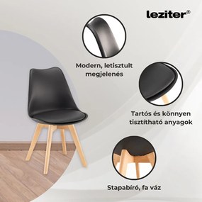 Treva 4+1 étkező garnitúra fekete-fekete