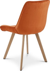 Étkezőszék SORIA VELVET, terrakotta színű