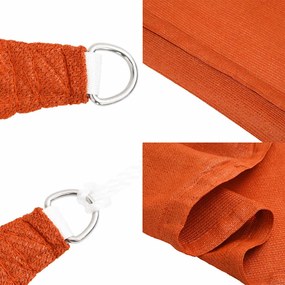 narancssárga négyszögletű HDPE napvitorla 160 g/m² 5x8 m