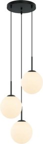 ITALUX PND-5578-3S-BK DEORE Többágú Függesztett Lámpa Fehér, Fekete E27 IP20