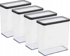 Rotho 4 Db-os Ételtároló Szett Ömlesztett Árukhoz 3,2L Gratit Loft