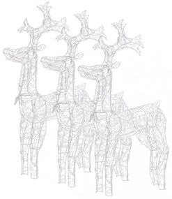 3 db akril karácsonyi rénszarvas dekoráció 60 x 16 x 100 cm