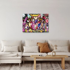 Kép - utca, művészet - bagoly (70x50 cm)