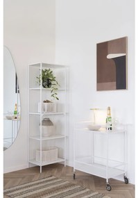 Vita zsúrkocsi, 2 polc, fehér, fehér váz 68x40x79 cm