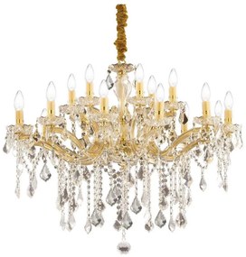 Ideal Lux - Kristály csillár láncon FLORIAN 18xE14/40W/230V átm. 86 cm arany