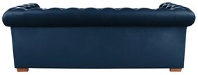 Oxford Chesterfield Kihúzhatós kanapé, 88x216x75 cm, 3 személyes, sötétkék