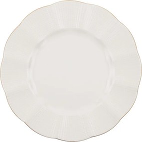24 részes porcelán étkészlet krém-arany