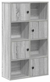 szürke sonoma színű szerelt fa könyvespolc 60x24x101,5 cm