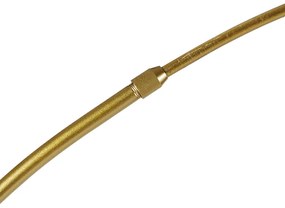 Modern íves lámpa sárgarézzel és fehér árnyékolóval - Arc Basic