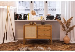 Alacsony tölgyfa komód 97x69 cm Pola - The Beds