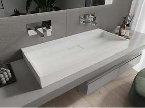 Mexen Ava asztallapra szerelhető mosdó konglomerátumból B/O 100 x 46 cm, fehér - 23011000