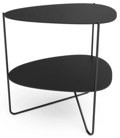 Fekete fém dohányzóasztal 37x44 cm Curve Double Bull – LIND DNA