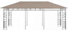 tópszínű pavilon szúnyoghálóval 6 x 3 x 2,73 m 180 g/m²