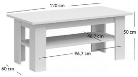 Dohányzóasztal Yuko (fényes fehér). 1053397