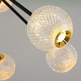 LED csillár rúdon GELA 12xLED/5W/230V 3000K fekete/arany