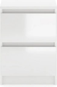 SIMPLE Komoda 40 2S biały/biały połysk
