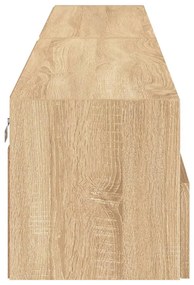 2 db sonoma tölgyszín szerelt fa fali TV-szekrény 100x30x30 cm
