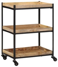 tömör nyers mangófa konyha kocsi 60 x 40 x 80 cm