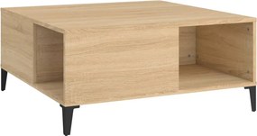 vidaXL sonoma tölgy színű szerelt fa dohányzóasztal 80x80x36,5 cm
