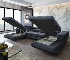 Univerzális ülőgarnitúra, szürke, AMARETA U