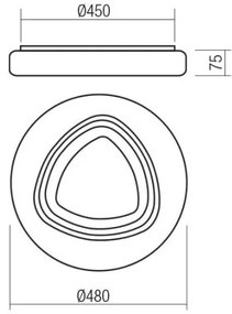 Redo 05-919 - LED dimmelhető mennyezeti lámpa GALAX LED/48W/230V fehér + távirányító
