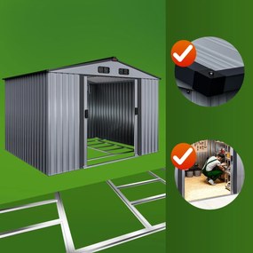 Gardebruk® Kerti ház 260x205x180 cm - szürke