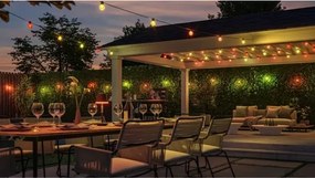 Philips Hue FESTAVIA - RGBW LED hosszabbítható, dimmelhető kültéri füzér, 30× LED, 21 m, IP65