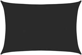 vidaXL fekete HDPE napvitorla 160 g/m² 3 x 5 m