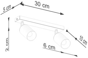 Sollux SL.1367 - Spotlámpa WINX 2xGU10/10W/230V fekete/króm