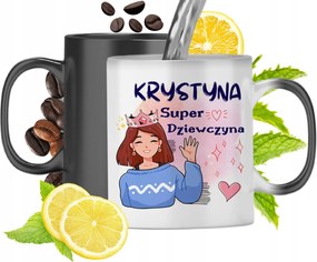 Mágikus Bögre Krisztina Fekete Matt Nyomtatott Fotóval 330ml